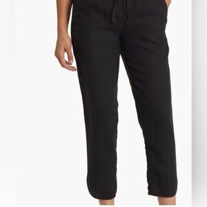Caslon Black Linen Drawstring Pants